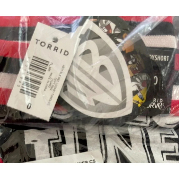 Warner Bros 0-L Black Looney Tunes Characters Graphic Cotton Boyshort Panties - Picture 6 of 6